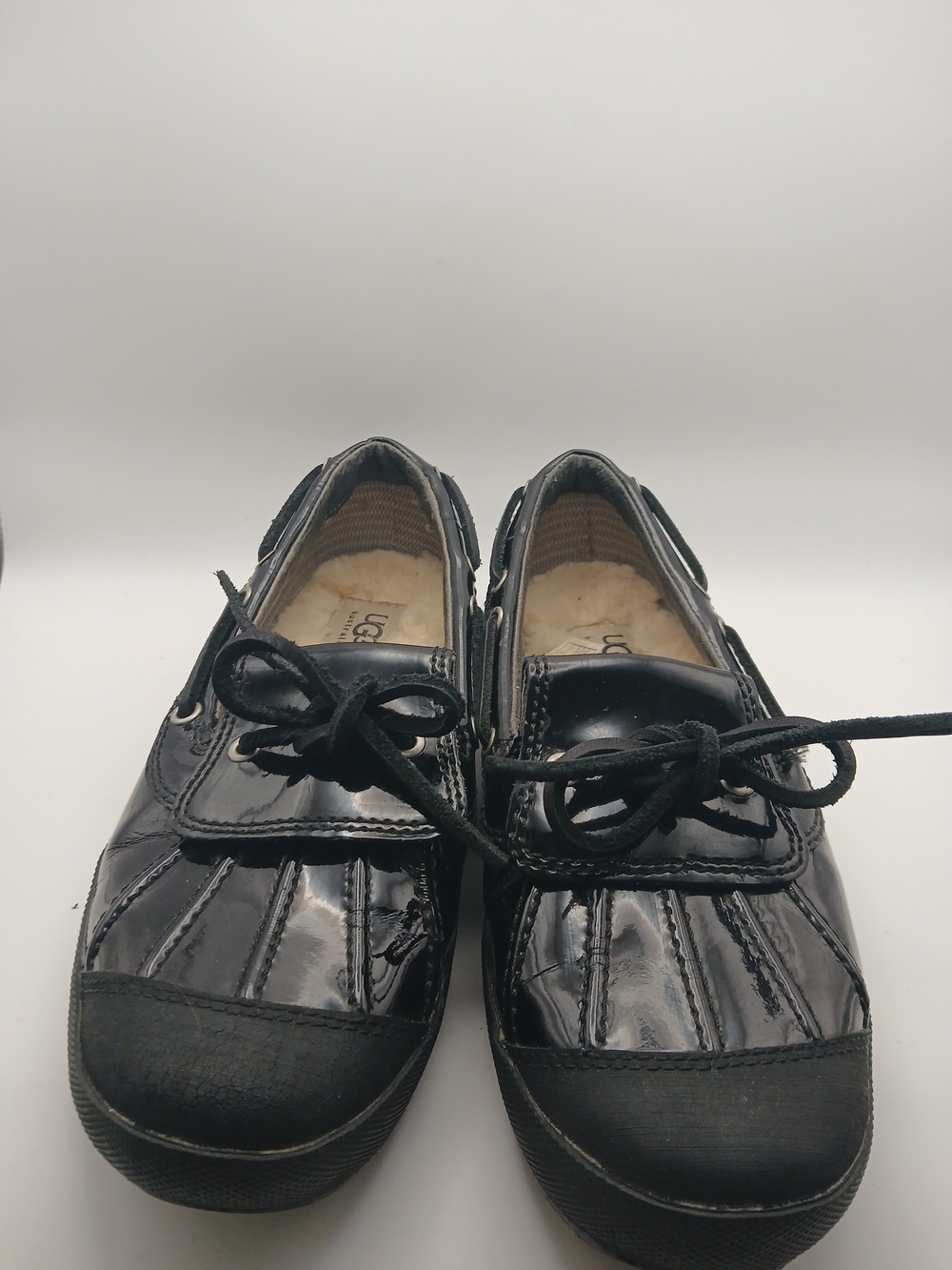 UGG Women's Black Patent Slip-On Casual Shoes